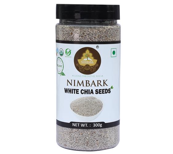 Nimbark Organic Chia Seeds White | Healthy Snack | White Seeds | Chia Seeds | Healthy Seeds 300gm